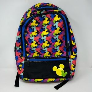 Colorful Multicolor Kids Backpack with Mickey Icon